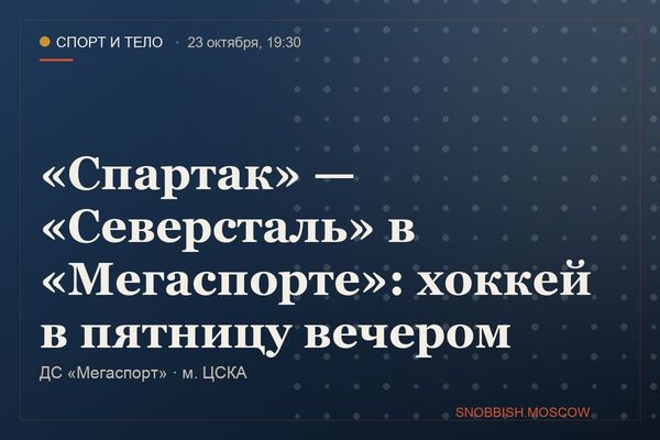 «Спартак» — «Северсталь» в «Мегаспорте»: хоккей в пятницу вечером, ДС «Мегаспорт»